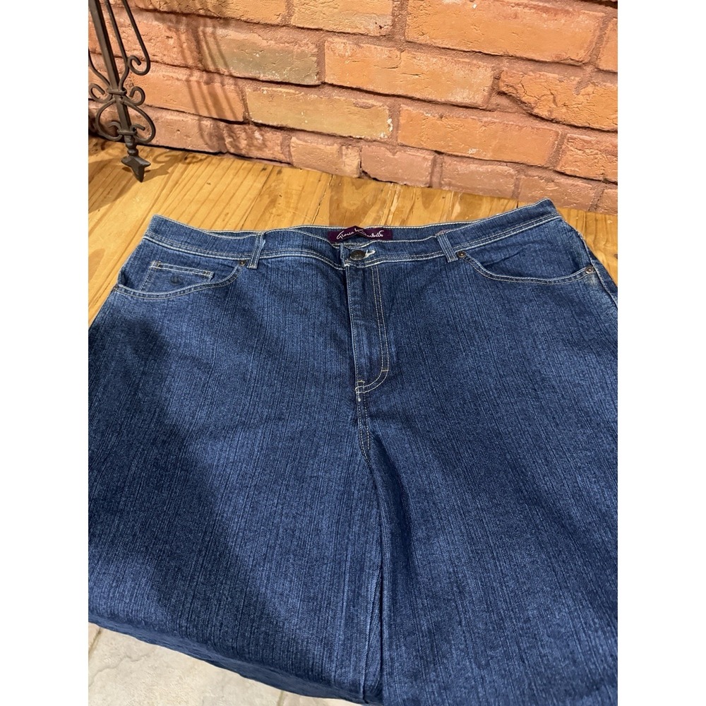 Gloria Vanderbilt Women's Size 20W Jeans Amanda Straight Leg, Dark Wash, Blue